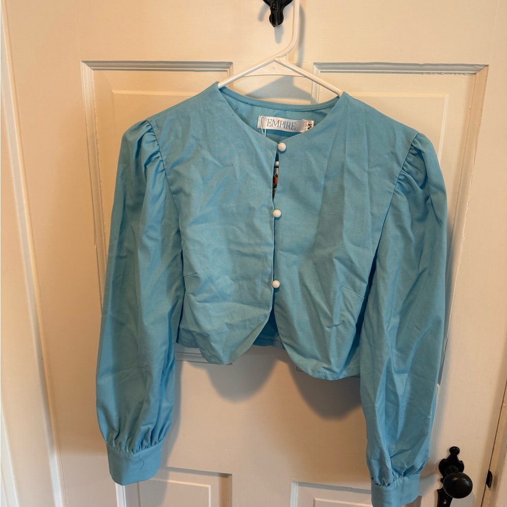 NWT Cropped Cotton Jacket & Shorts Set